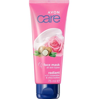 Avon Care pleťová maska s růžovou vodou a bambuckým máslem 75 ml