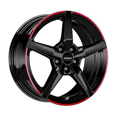 Ronal R69 7,5x17 5x112 ET46 black red rim