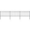Branka Zahradní plot s hroty ocelový 5,1 x 1 m černý - Default Title