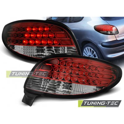 Zadní světla Peugeot 206 98-07 - krystal/červené LED – Hledejceny.cz