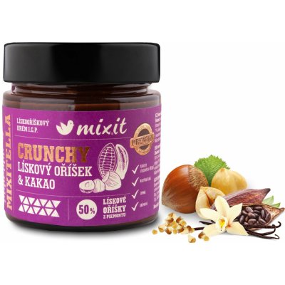 Mixit Mixitella Crunchy Premium Lískové oříšky z Piemontu a kakao 200 g – Zbozi.Blesk.cz