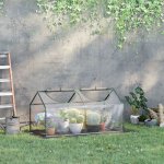 Outsunny fóliovník se 2 okny 119 x 60 x 60 cm průhledný – Zboží Dáma