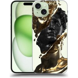 Pouzdro Picasee silikonové Apple iPhone 15 Plus - Black Gold čiré