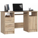 Ak furniture Volně stojící psací stůl Ana 124 cm dub sonoma – Hledejceny.cz