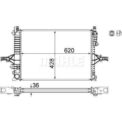 MAHLE ORIGINAL Chladič, chlazení motoru CR 1546 000S – Zboží Mobilmania