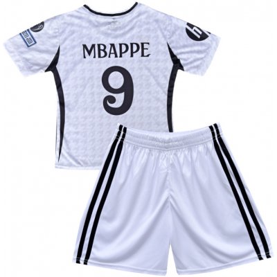 Numberoplus Dětský fotbalový dres Komplet Real Madrid CF 28291 - Kylian Mbappé 9 White – Zboží Mobilmania