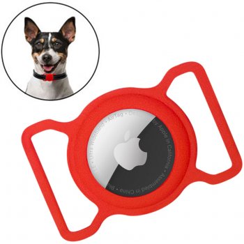 OEM Silikonový držák na zvířecí obojek pro psa kočku pro Apple AirTag  červený od 63 Kč - Heureka.cz