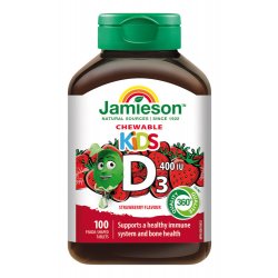 Jamieson Vitamín D3 Kids Jahoda 100 tablet