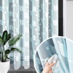 Voálová záclona s olůvkem modrá listy metráž Ervi – Hledejceny.cz