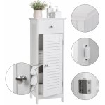 Vasagle Bílá koupelnová skříňka BBC43WT – Zboží Dáma