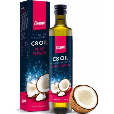Carino MCT Olej C8 100% kokosový olej kaprylová kyselina 0,5 l – Zboží Mobilmania