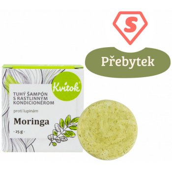 Kvítok tuhý šampon s kondicionérem proti lupům Moringa 25 g