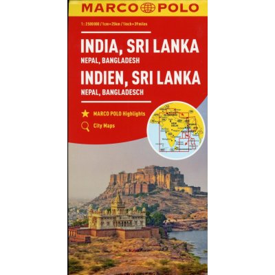 MARCO POLO Kontinentalkarte Indien Sri Lanka 1:2 500 000. India Sri Lanka