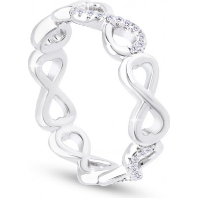 Ellami Dámský rhodiovaný prsten, nekonečno se zirkony 4000346 – Zboží Dáma Ellami Dámský rhodiovaný prsten, nekonečno se zirkony 4000346 – Zboží Dáma