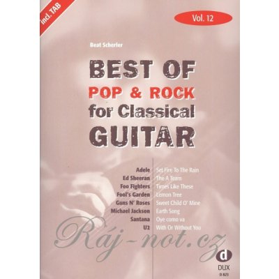 Best of Pop & Rock for Classical Guitar 12 kytara + tabulatura – Hledejceny.cz