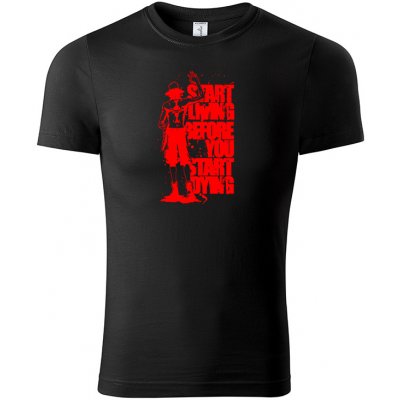 One Piece tričko Start Living Before You Start Dying černé – Zboží Dáma