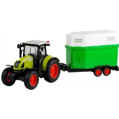 LEANToys Traktor s přívěsem pro koně s efekty – Zbozi.Blesk.cz