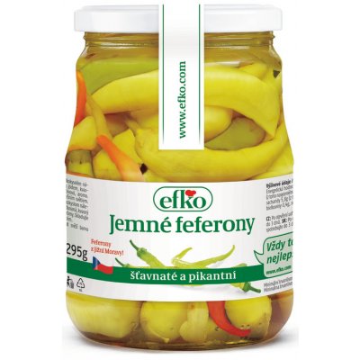 Efko Feferony jemné sterilované 720 ml – Zboží Dáma