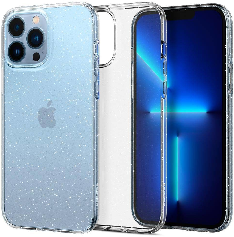 Pouzdro Spigen Liquid Crystal Glitter iPhone 13 Pro čiré