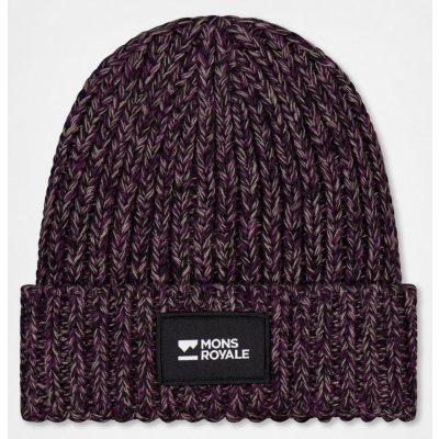 Mons Royale TRIPLE TREAT MERINO BEANIE cinder fig black – Hledejceny.cz