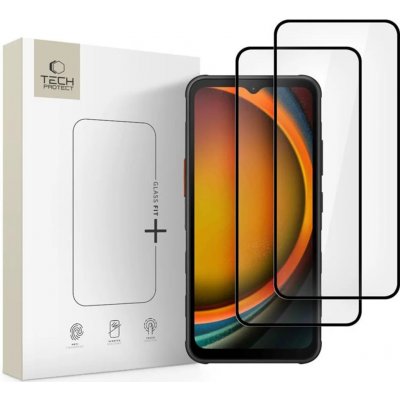 Tech-Protect Glass Fit + dvoj balení ochranných tvrzených skel pro Galaxy XCover 7 / 7 Pro černé 5906302368112 – Zboží Živě
