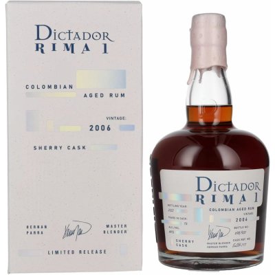 Dictador Rima Sherry Cask 16y 2006 44% 0,7 l (karton) – Hledejceny.cz