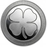 Silver Shield Mince stříbro čtyřlístek pro štěstí 1 Oz