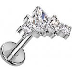 Šperky4U piercing do brady labreta titan TIT1267 – Zboží Dáma