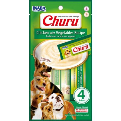 Inaba Churu dog snack kuře a zelenina 4 x 14 g – Zboží Mobilmania