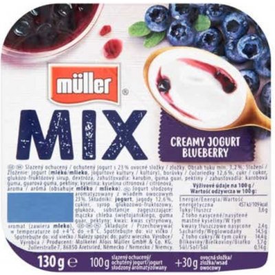 Müller Jogurt mix borůvka 130 g – Zboží Dáma