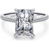 Prsteny Royal Fashion stříbrný rhodiovaný prsten Broušený obdélník HA JZ1385 SILVER