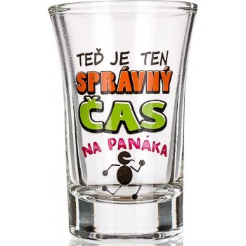 Nekupto Dárky s humorem Panák skleněný humorný Teď je ten správný čas na panáka 0,04 l