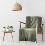 Mybesthome Přehoz na křeslo - sedačku LUXURY olivová 70x160 cm – Zboží Dáma