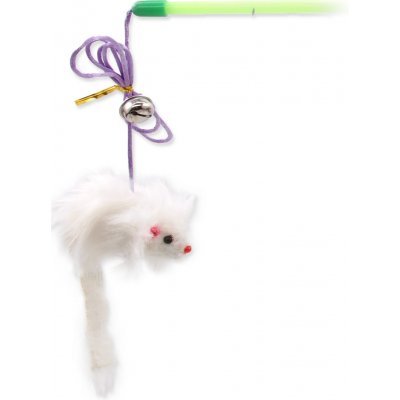 Magic Cat prut s myškou a rolničkou catnip 17 cm + 49 cm