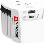 SKROSS cestovní adaptér MUV USB A+C, USB nabíjení 2.4A, univerzální pro 150 zemí – Zboží Živě