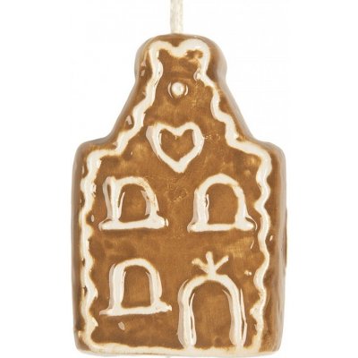 Clayre & Eef Závěsná ozdoba perníková chaloupka Gingerbread Cott - 4*4*6 cm – Hledejceny.cz