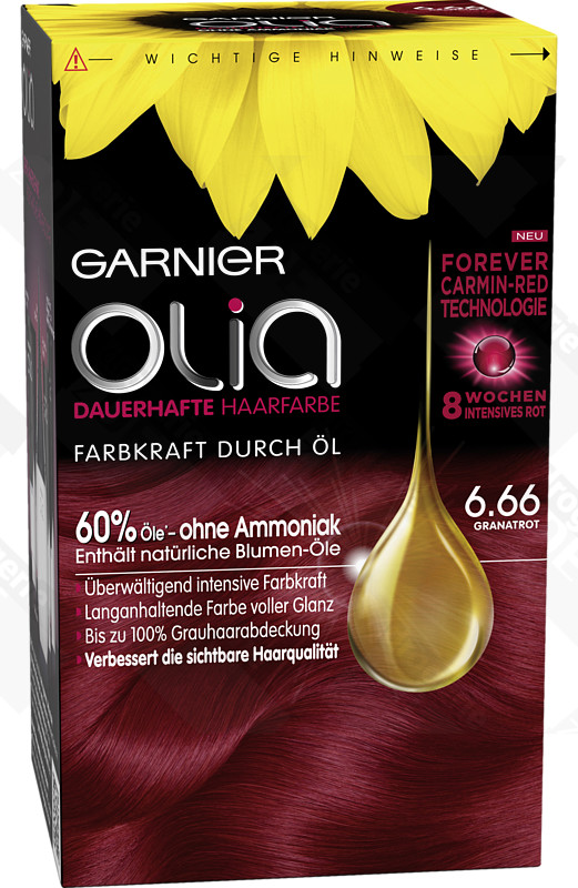 Garnier Olia permanentní barva na vlasy světlá granátově červená 6.66 od  158 Kč - Heureka.cz
