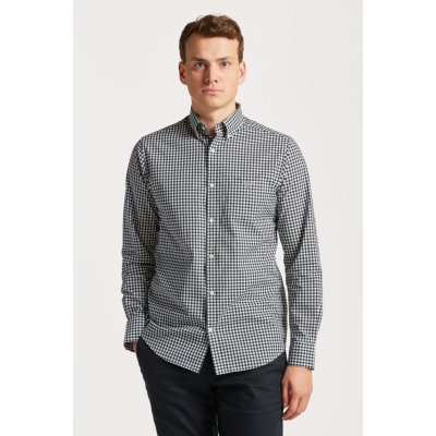 Gant košile reg broadcloth gingham BD černá – Zboží Mobilmania