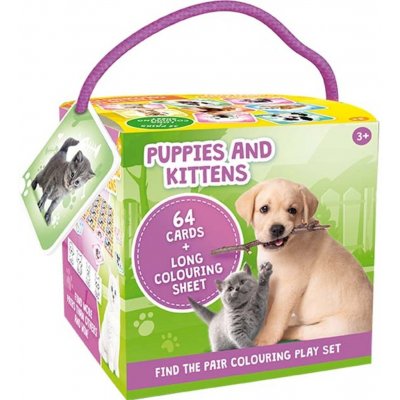 Pexeso na cesty s omalovánkami Štěňátka a koťátka – Zboží Dáma