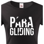Dámské tričko s motivem paragliding Černá – Zboží Mobilmania
