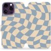 Pouzdro a kryt na mobilní telefon Apple Mobiwear - Apple iPhone 14 Pro Max - VA59S Modrá a béžová šachovnice