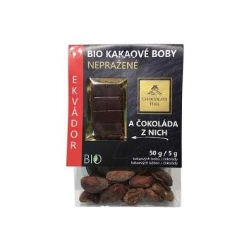 Chocolate Hill Kakaové boby nepražené čokoláda Ekvádor Bio 55 g