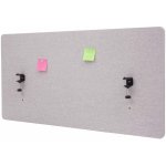 Mendler Akustická přepážka HWC G75 kancelářská zástěna na stůl dvoustěnná tkanina/te x til 60 x 120cm šedá – Zboží Dáma