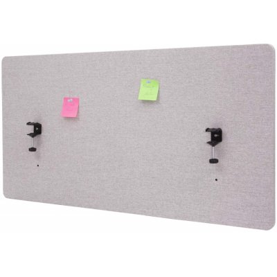Mendler Akustická přepážka HWC G75 kancelářská zástěna na stůl dvoustěnná tkanina/te x til 60 x 120cm šedá – Zboží Dáma