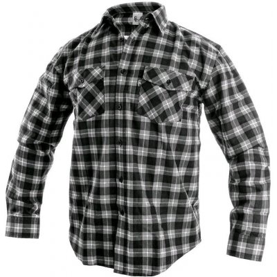 CXS Pánská košile s dlouhým rukávem TOM šedo-černá