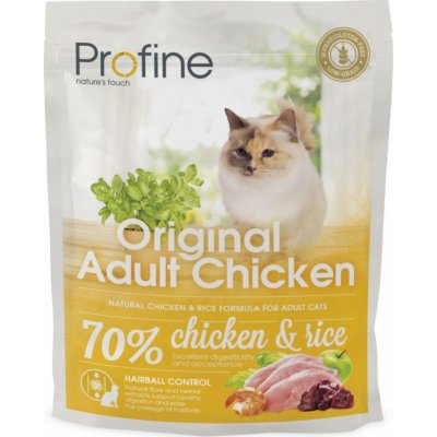 Profine Cat Original krmivo bez lepku pro dospělé kočky s kuřetem a rýží 0,3 kg