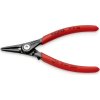 Kleště kulaté Knipex 49 31 A1 kleště na pojistné kroužky Vhodné pro (kleště na pojistné kroužky) vnější kroužky 10-25 mm Tvar hrotu rovný