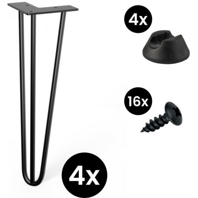 Walteco Hairpin 50537BP1 černá 4 ks – Zboží Dáma