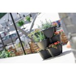 Prosperplast Květináč pyramidový na bylinky RESPANA 3 patra antracit (S433) – Hledejceny.cz