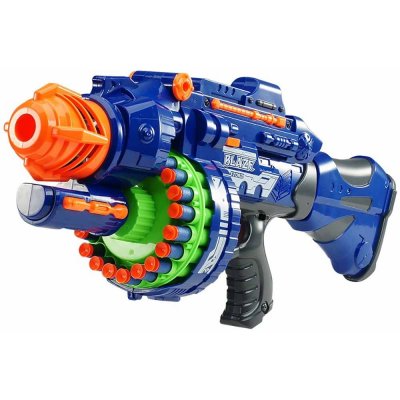 Timeless Tools dětská pistole se zvukem ve 2 barvách se sadou projektilů navíc modrá